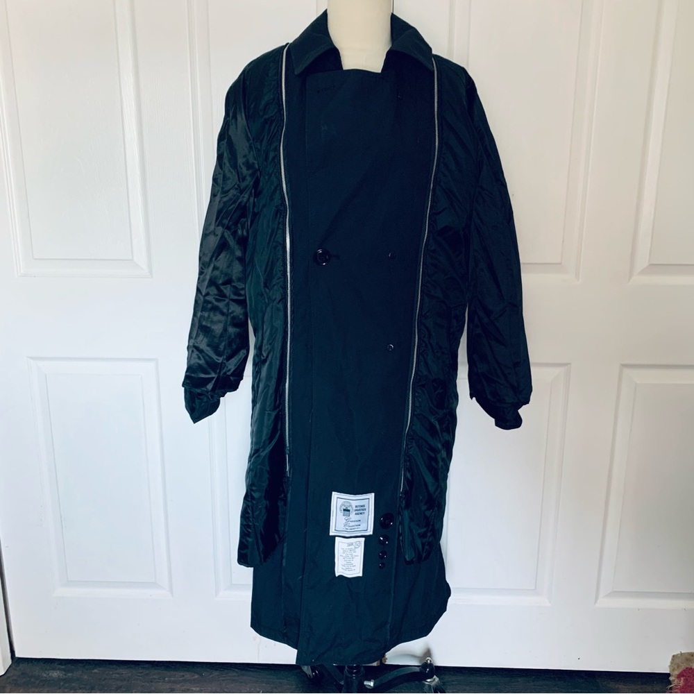 Defense Logistics Agency All Weather Lined Black Army Trench Coat 38R - Picture 9 of 12